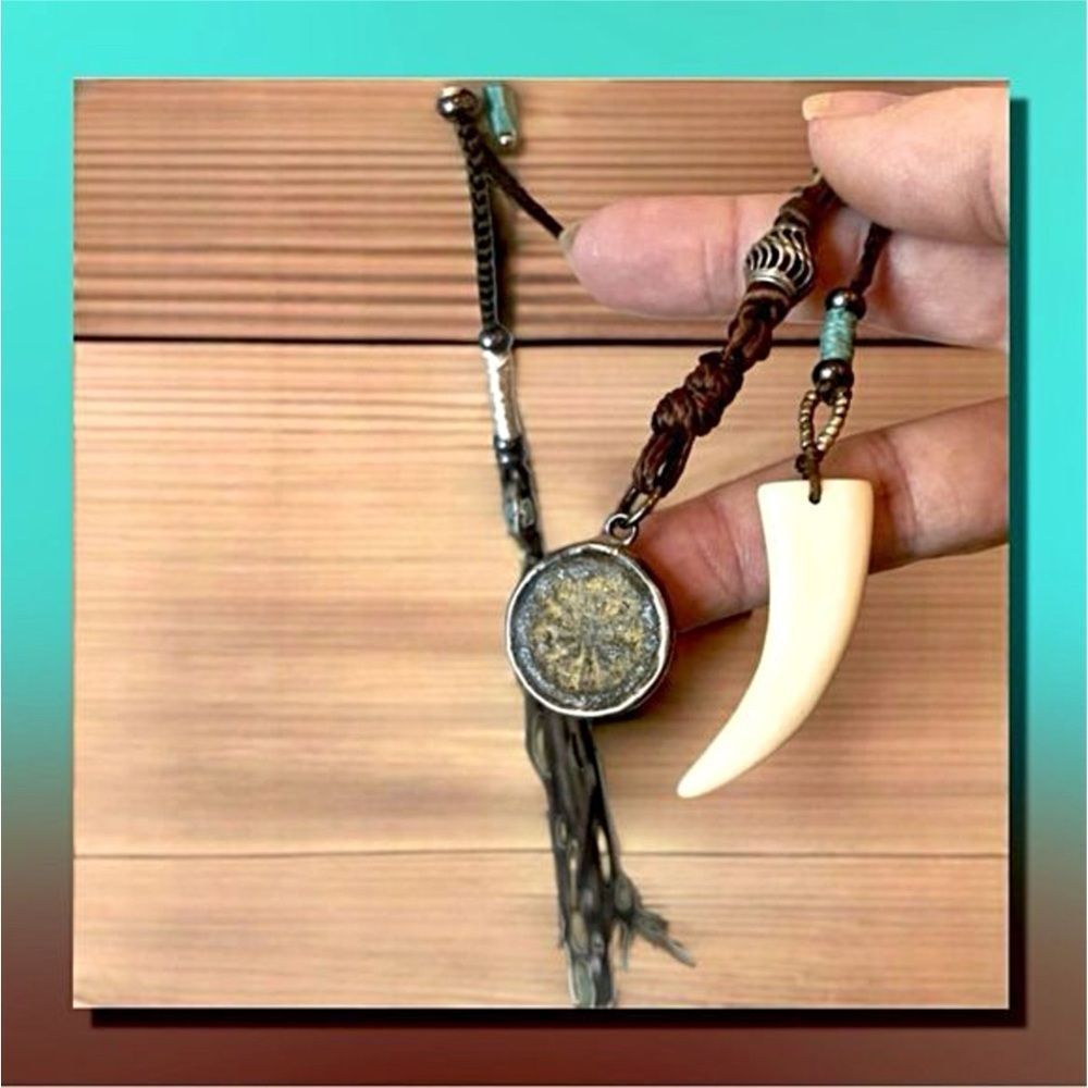 NWT Johnny Was Bohemian Leather Pendant Tassel Statement Necklace - Picture 16 of 16
